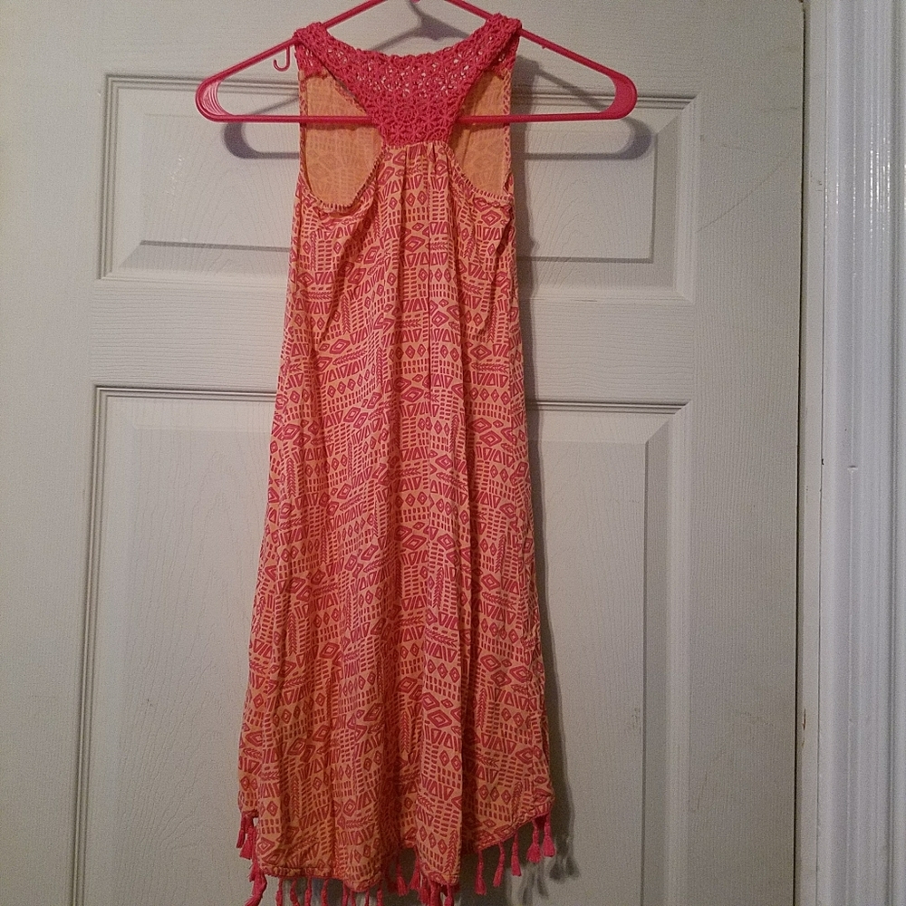 Girls coral/pink sundress - Picture 2 of 3
